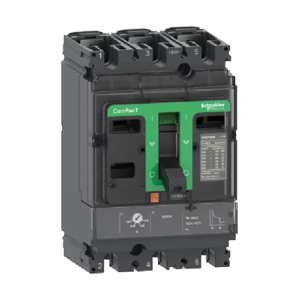 کلید اتوماتیک ۱۶ آمپر سه پل اشنایدر سری NSX100N قدرت قطع 50kA واحد حفاظتی TM-D