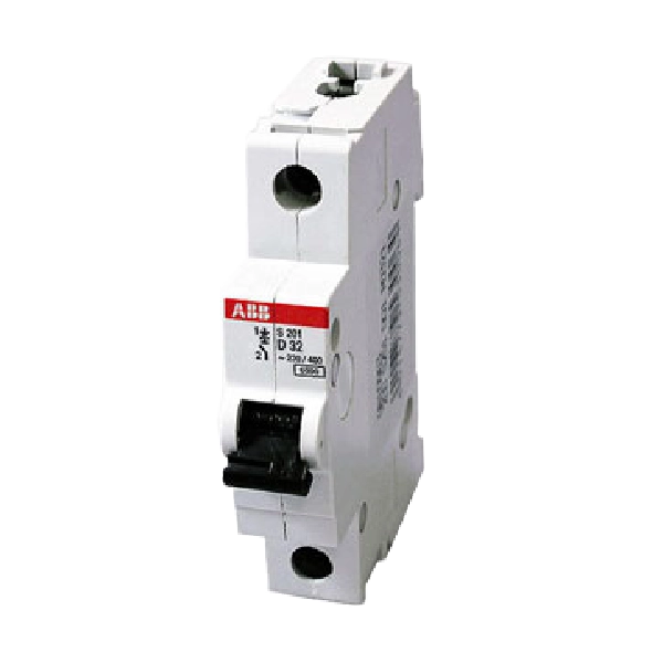کلید مینیاتوری ۶ آمپر تک پل ABB سری S200 قدرت قطع 6kA