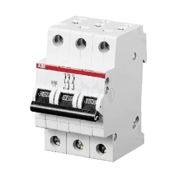 کلید مینیاتوری ۲۵ آمپر سه پل ABB سری S200 قدرت قطع 6kA